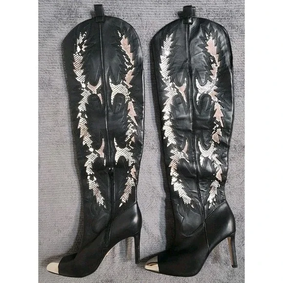 Heeled Boots Gianni Bini Black Over The Knee Boots Gianni Bini